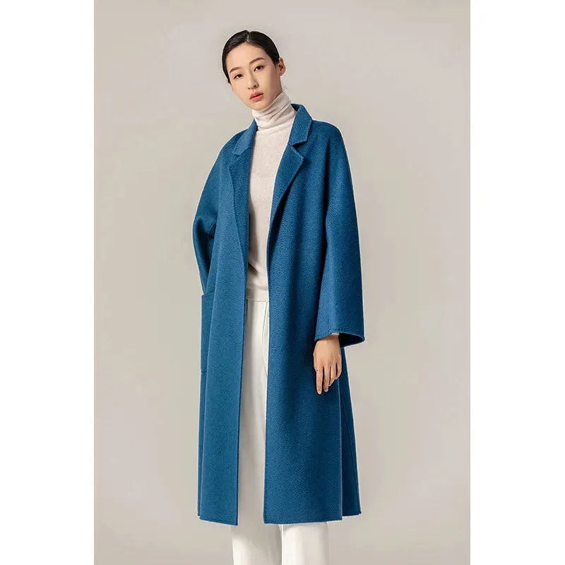 MAX Women’s Jacket – Autumn/Winter Water Ripple Double-Faced Wool Coat