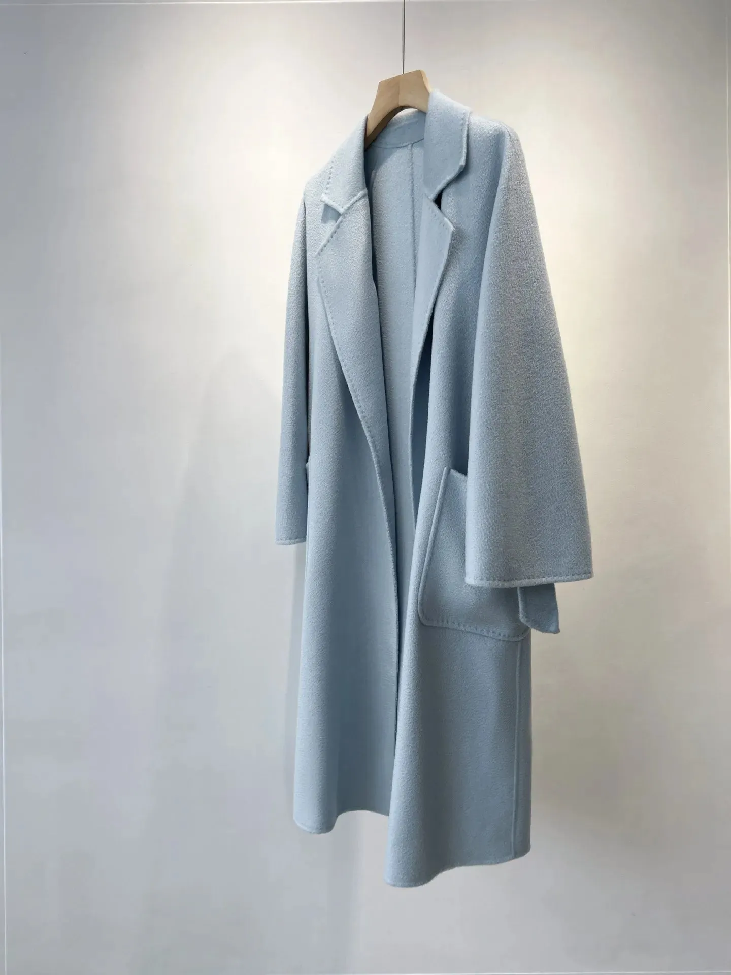 MAX Women’s Jacket – Autumn/Winter Water Ripple Double-Faced Wool Coat