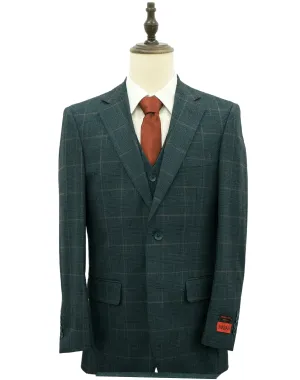 Mazari Modern Fit Vested Suit - Paris Hunter 2322