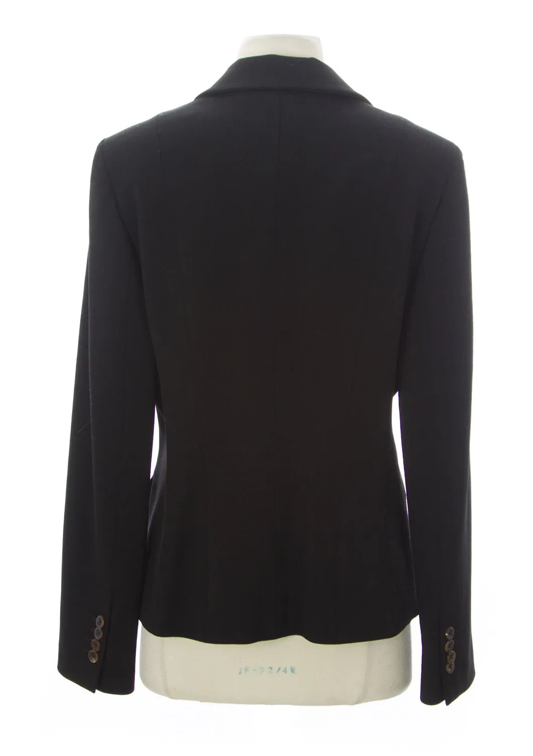 METRADAMO Women's Black Three Button Wool Blazer 7491 IT Sz 48 $546 NEW