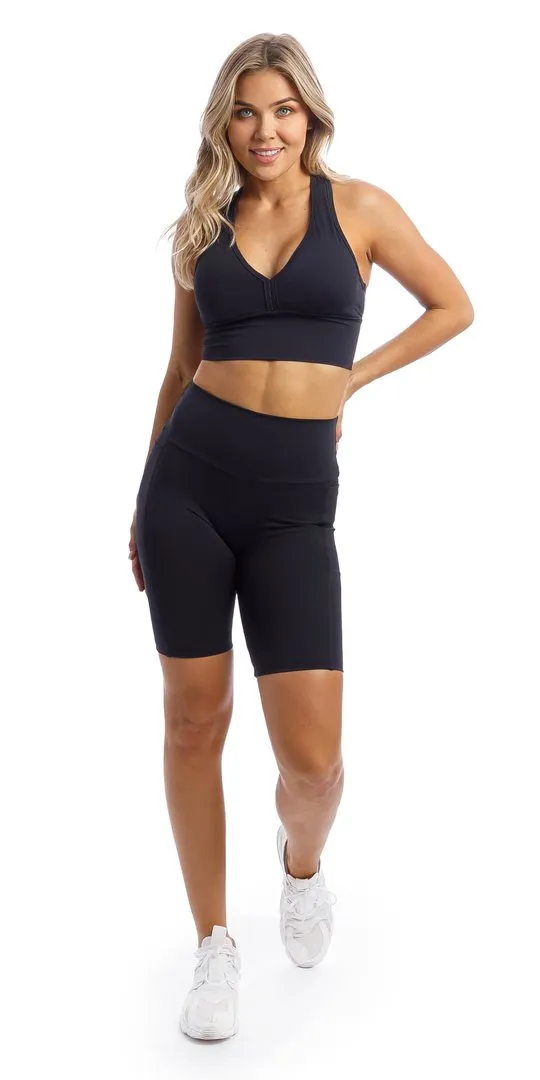 Midnight Body Luxe Biker Shorts with Pockets