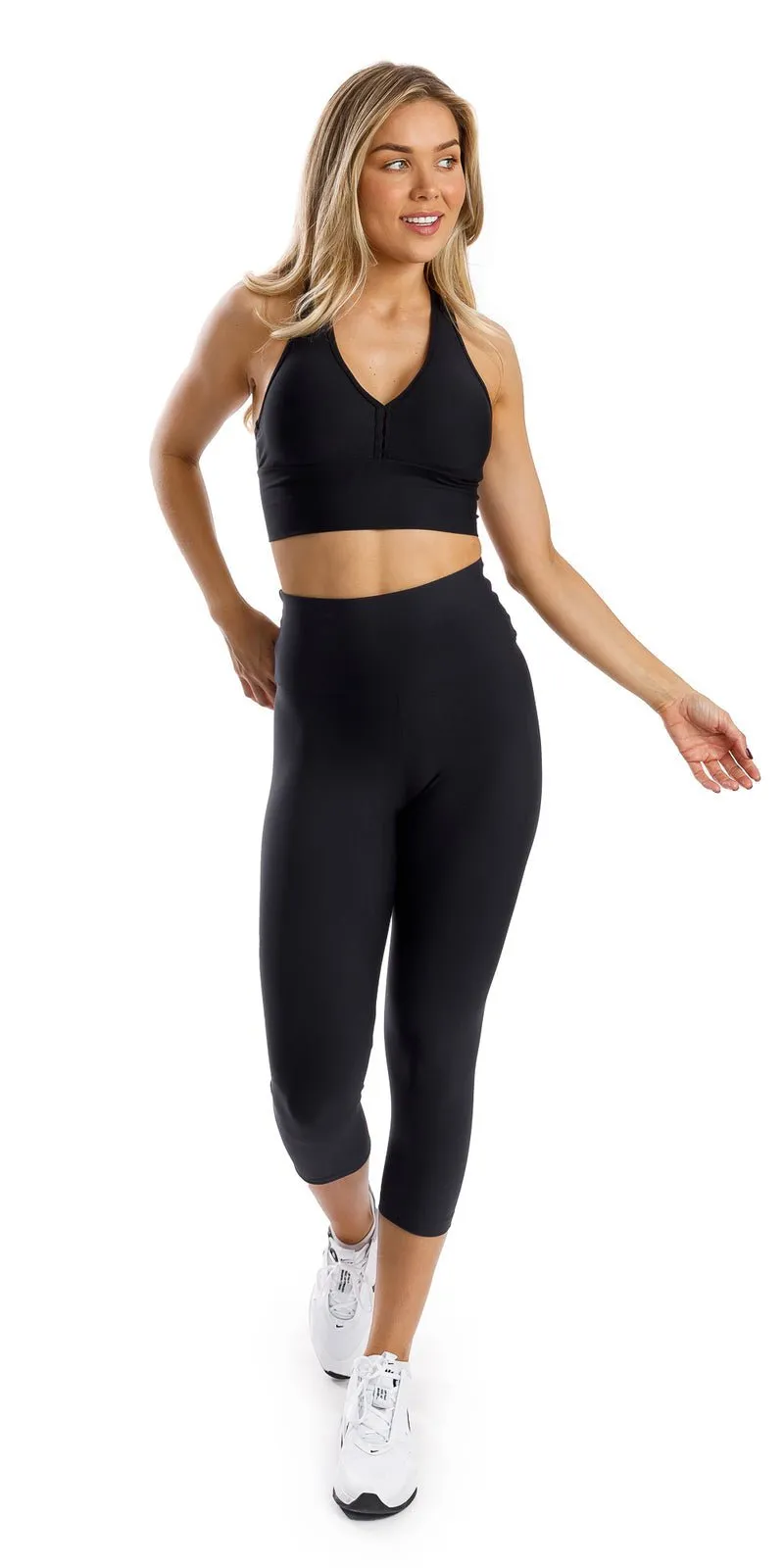 Midnight Eco Capri Leggings with Pockets