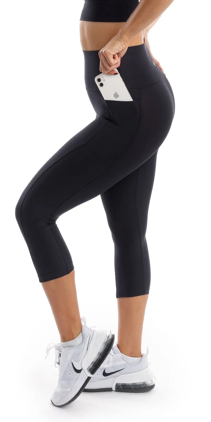 Midnight Eco Capri Leggings with Pockets