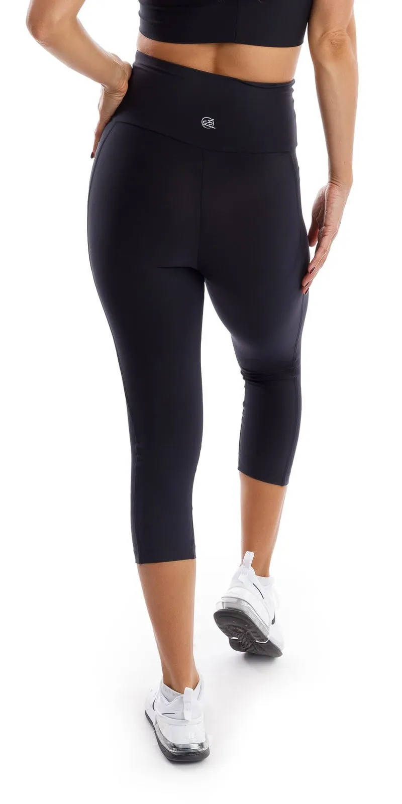 Midnight Eco Capri Leggings with Pockets