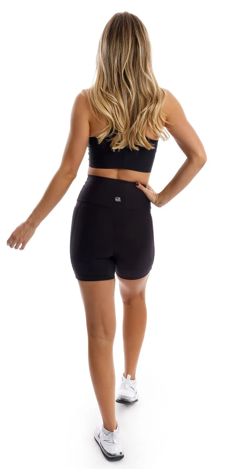Midnight Eco Midi Shorts with Pockets