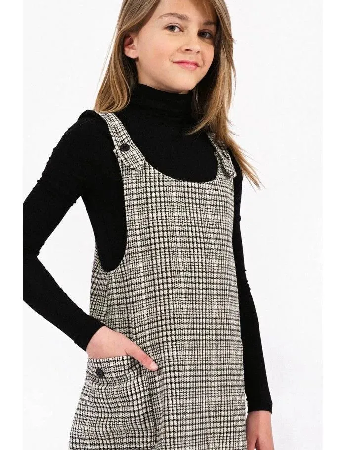 Mini Molly Girls Plaid Overall Dress Size 8 to 10y