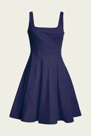 Mini Wells Dress in Navy