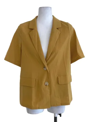 Mustard Short Sleeve Blazer