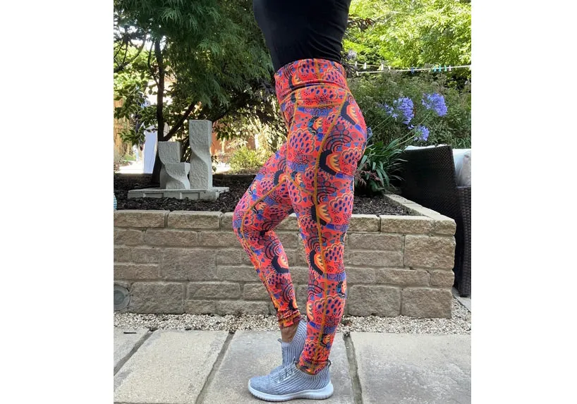 Naranja leggings with pockets