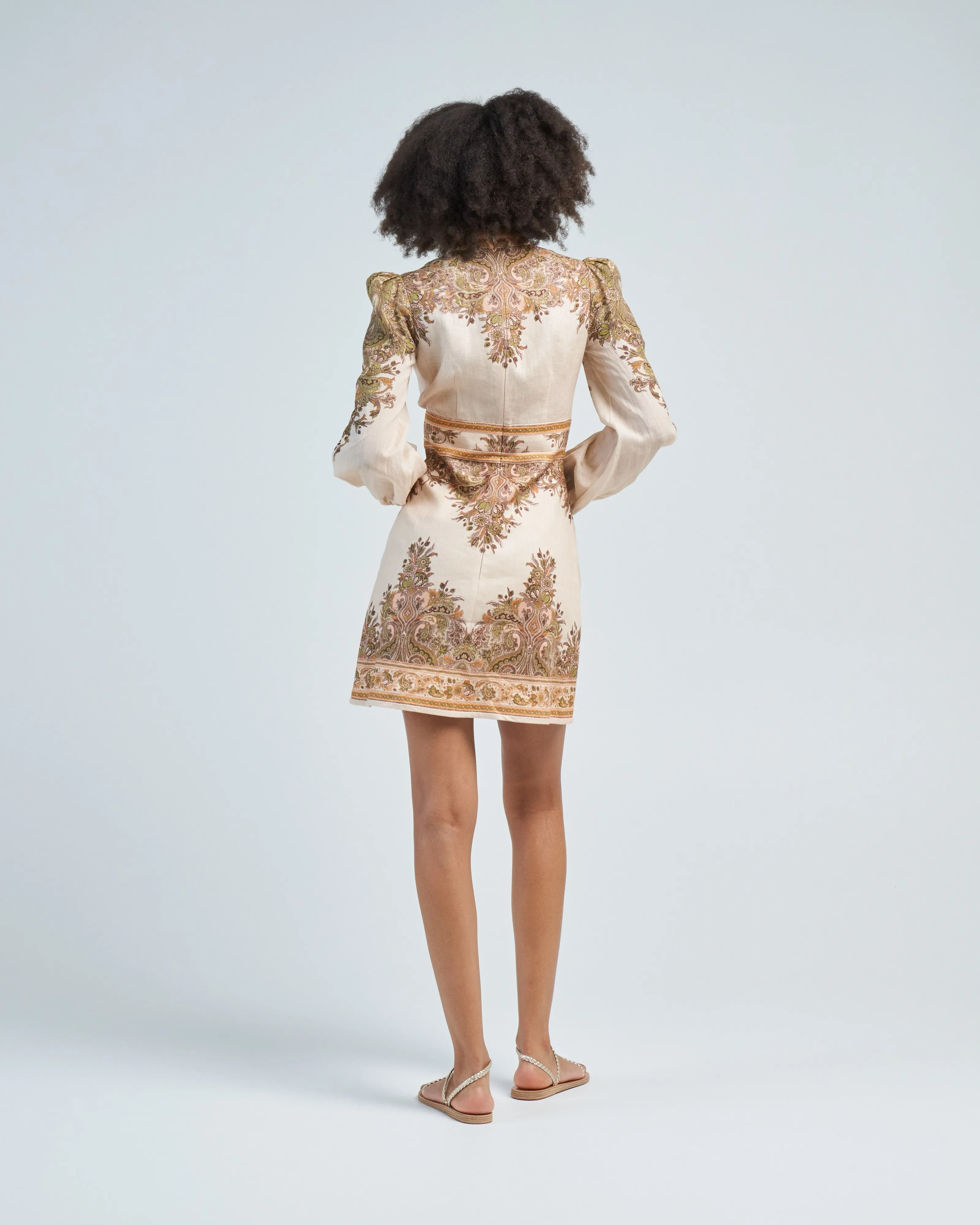 natura buttoned mini dress