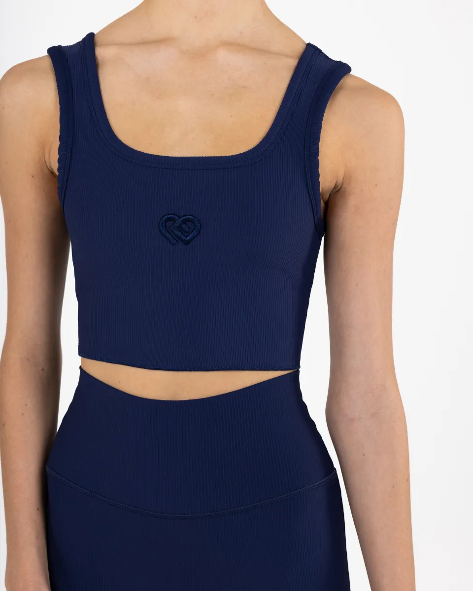 Navy Romi Crop