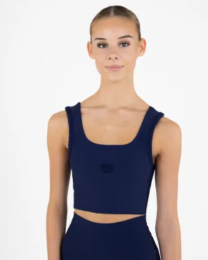 Navy Romi Crop