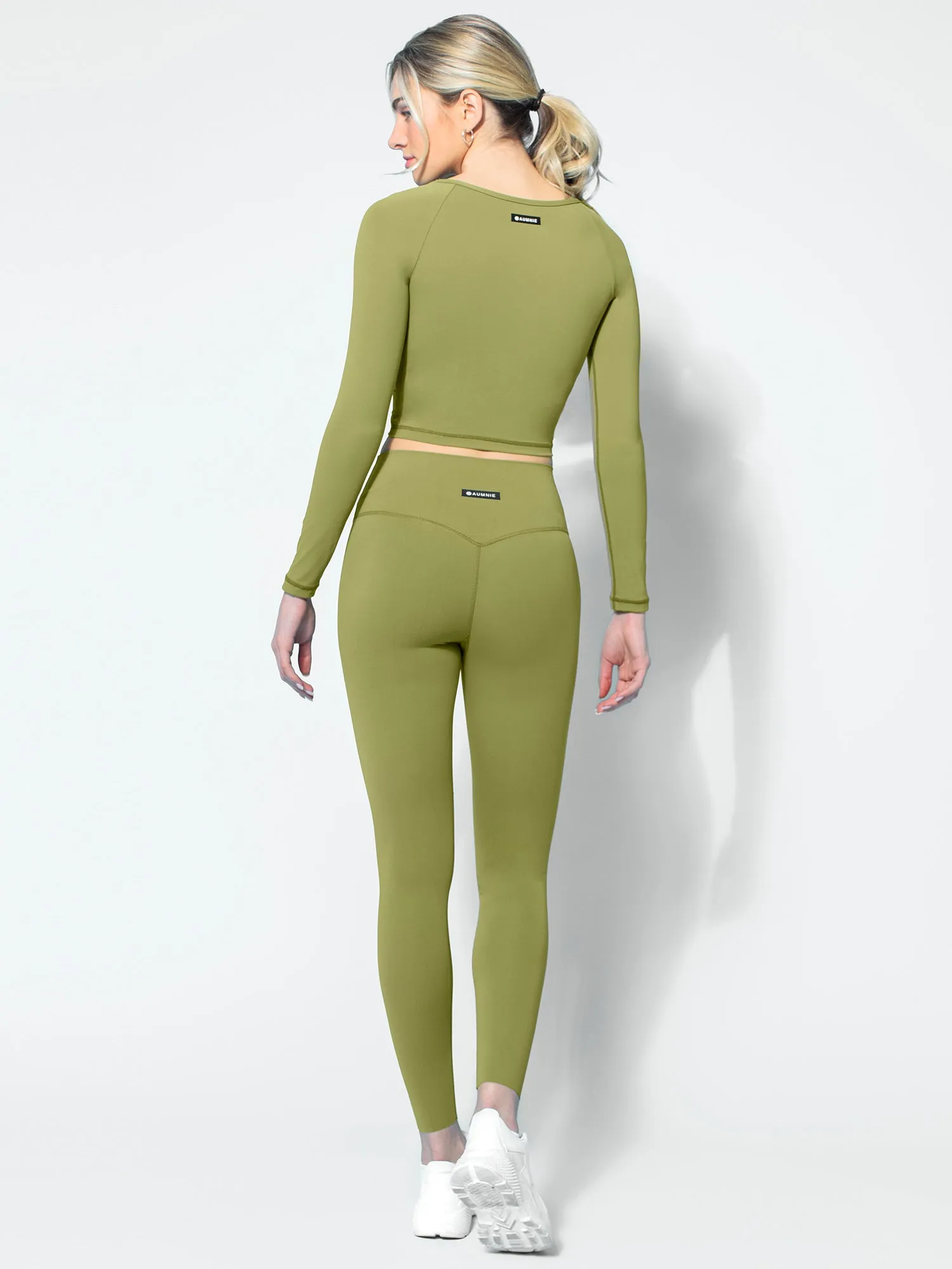 NUDE FRONT WRAP LONG SLEEVE TEE, MUSTARD