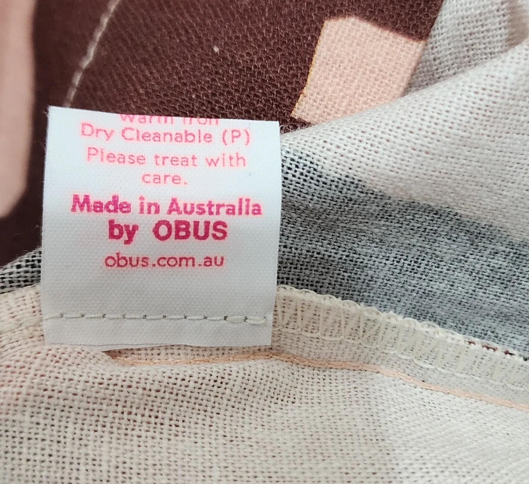 Obus pink linen llama dress size 1 / 8