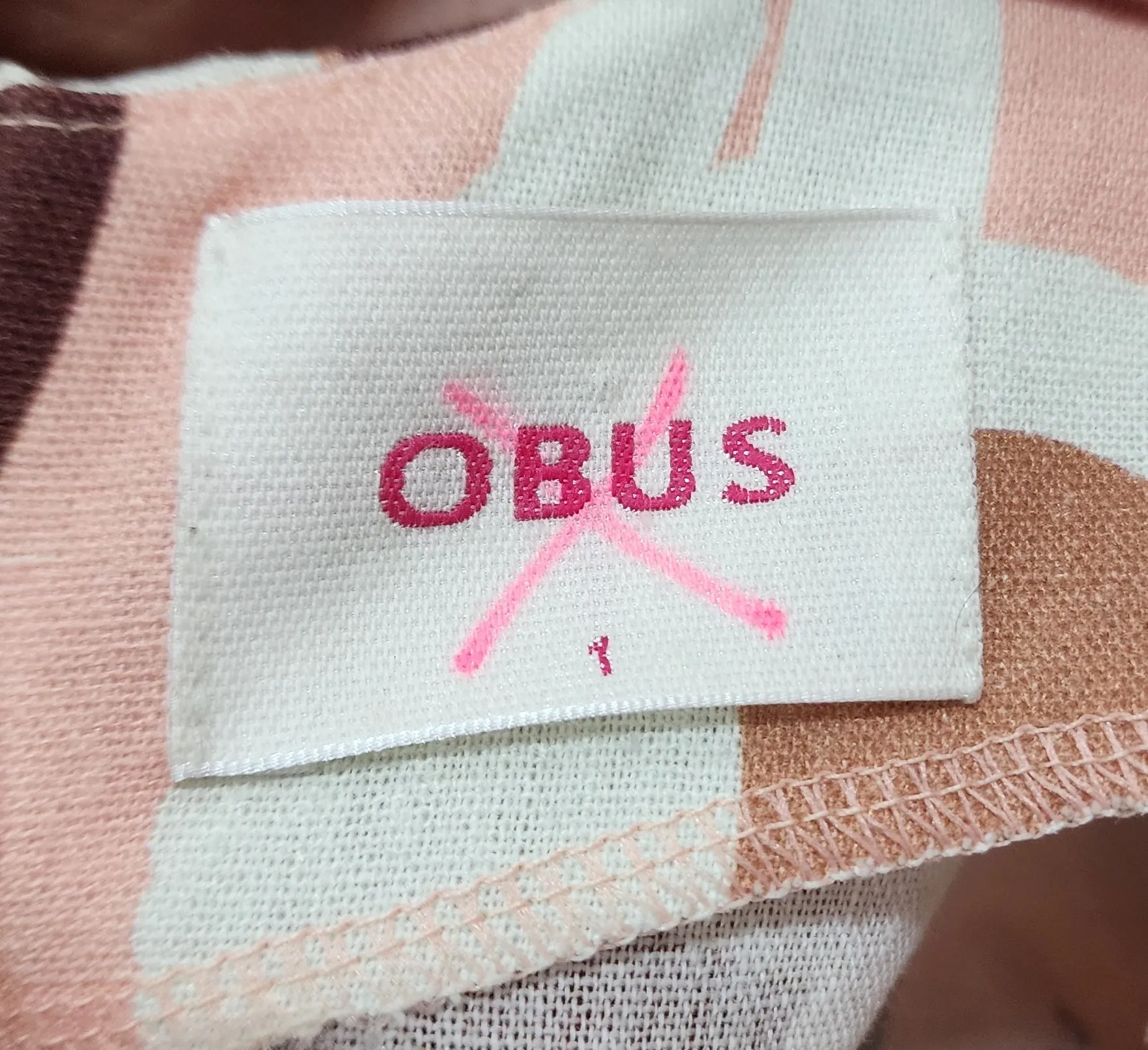 Obus pink linen llama dress size 1 / 8
