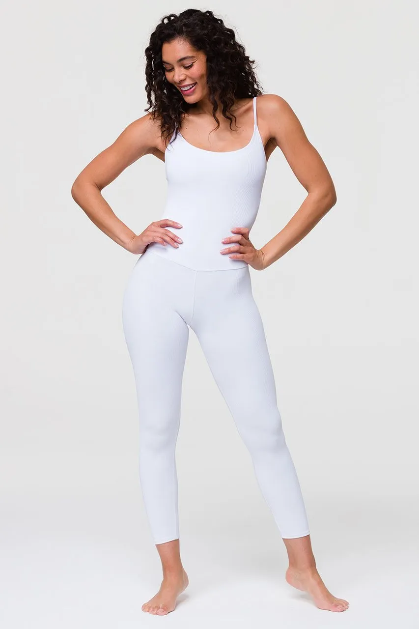 ONZIE Ribbed Leotard White