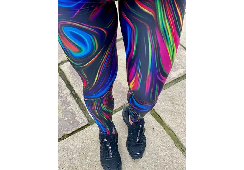 Paint Swirl leggings with pockets