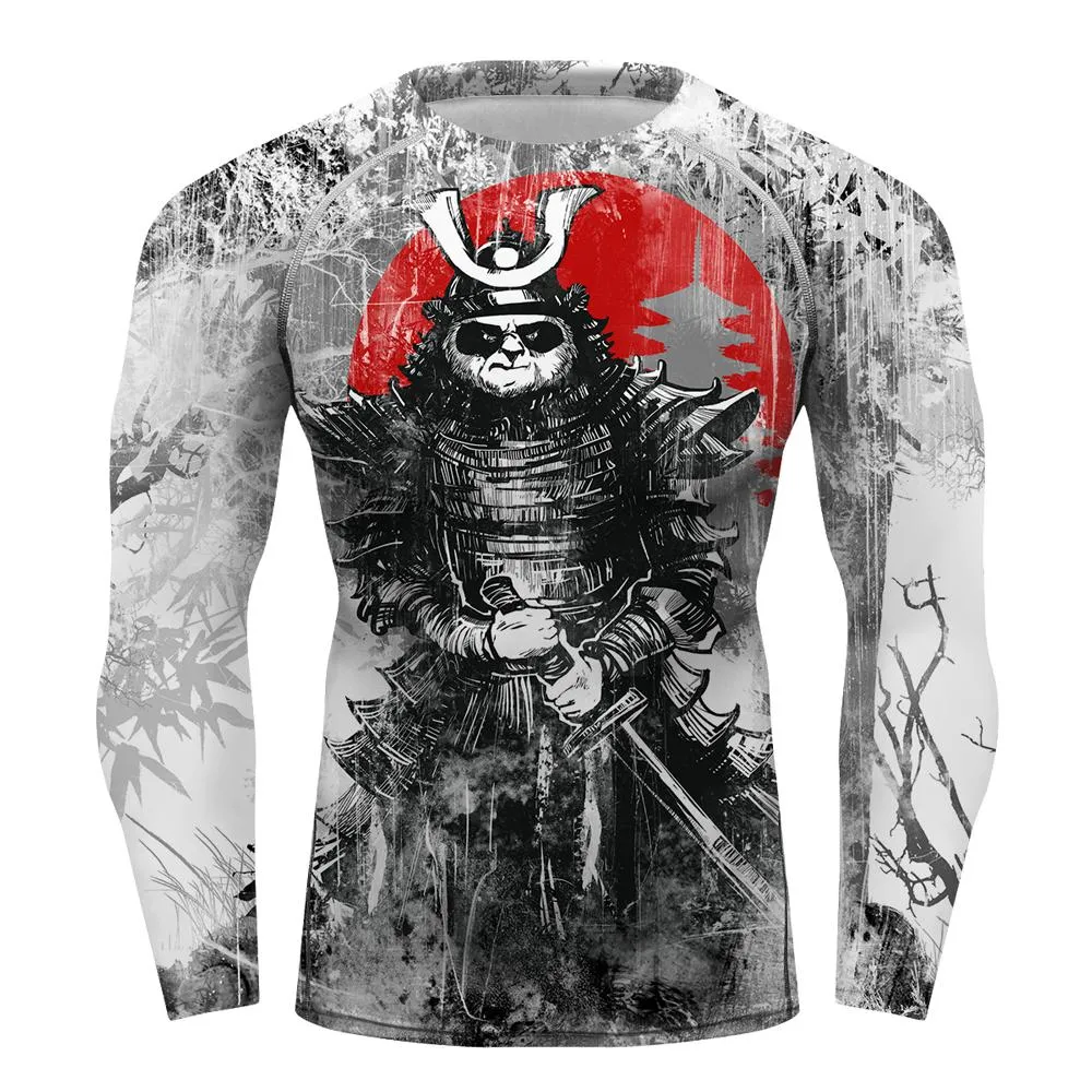 Panda Comic Warrior Jiu Jitsu Tee Top Rash Guard