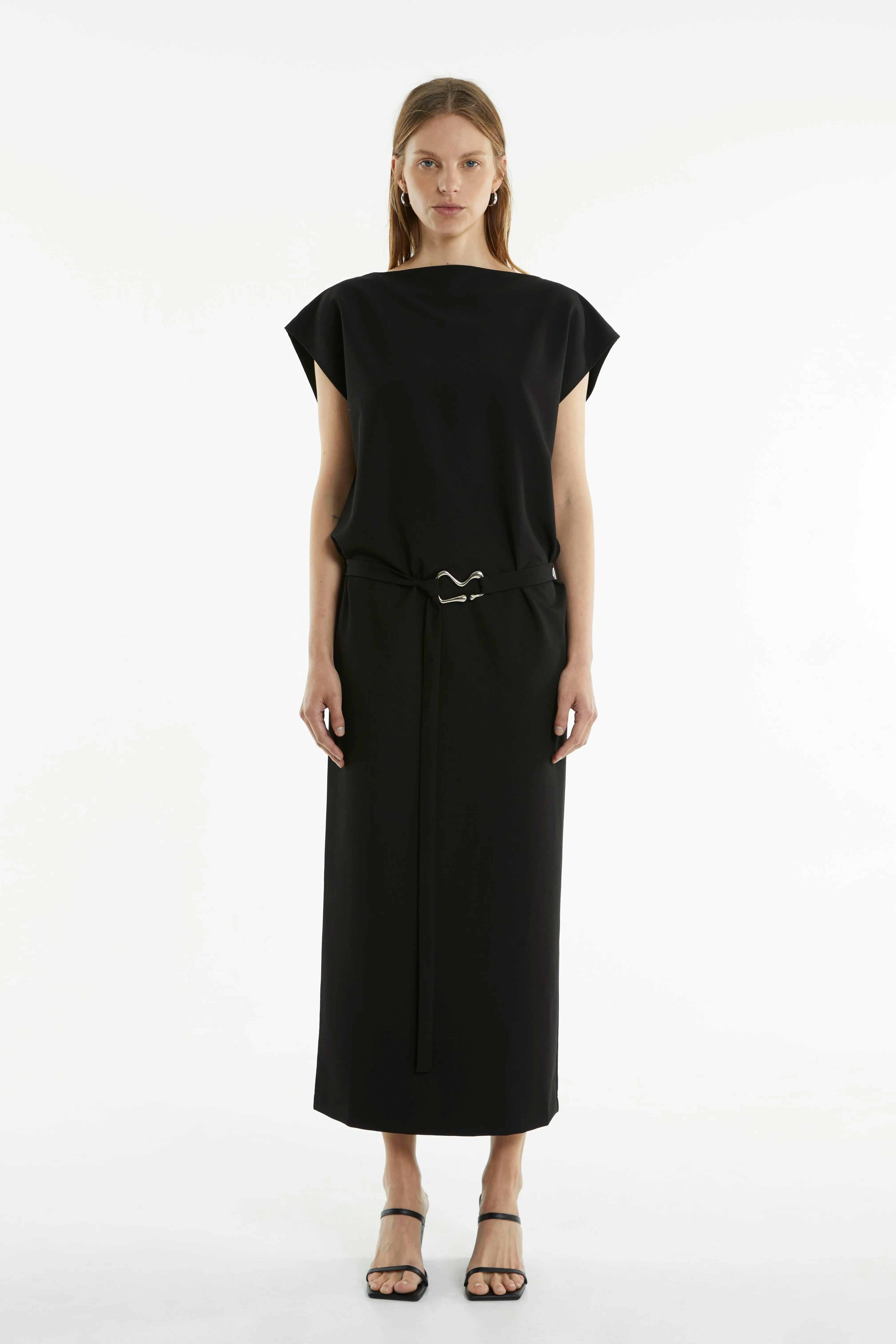 PARADIGM BELTED MAXI DRESS | BLACK