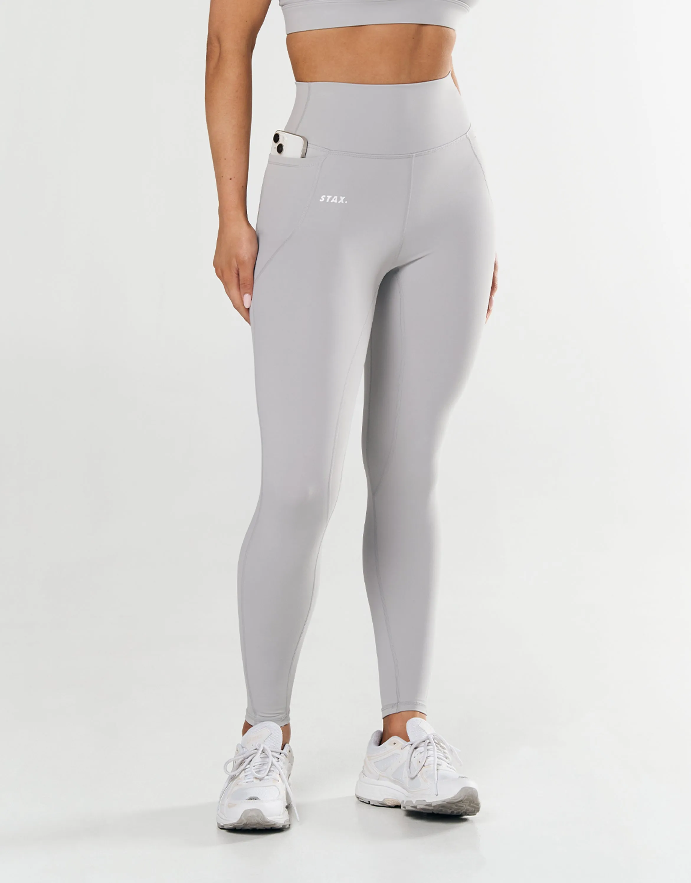 Phone Pocket Full Length Tights NANDEX ™ - Light Grey