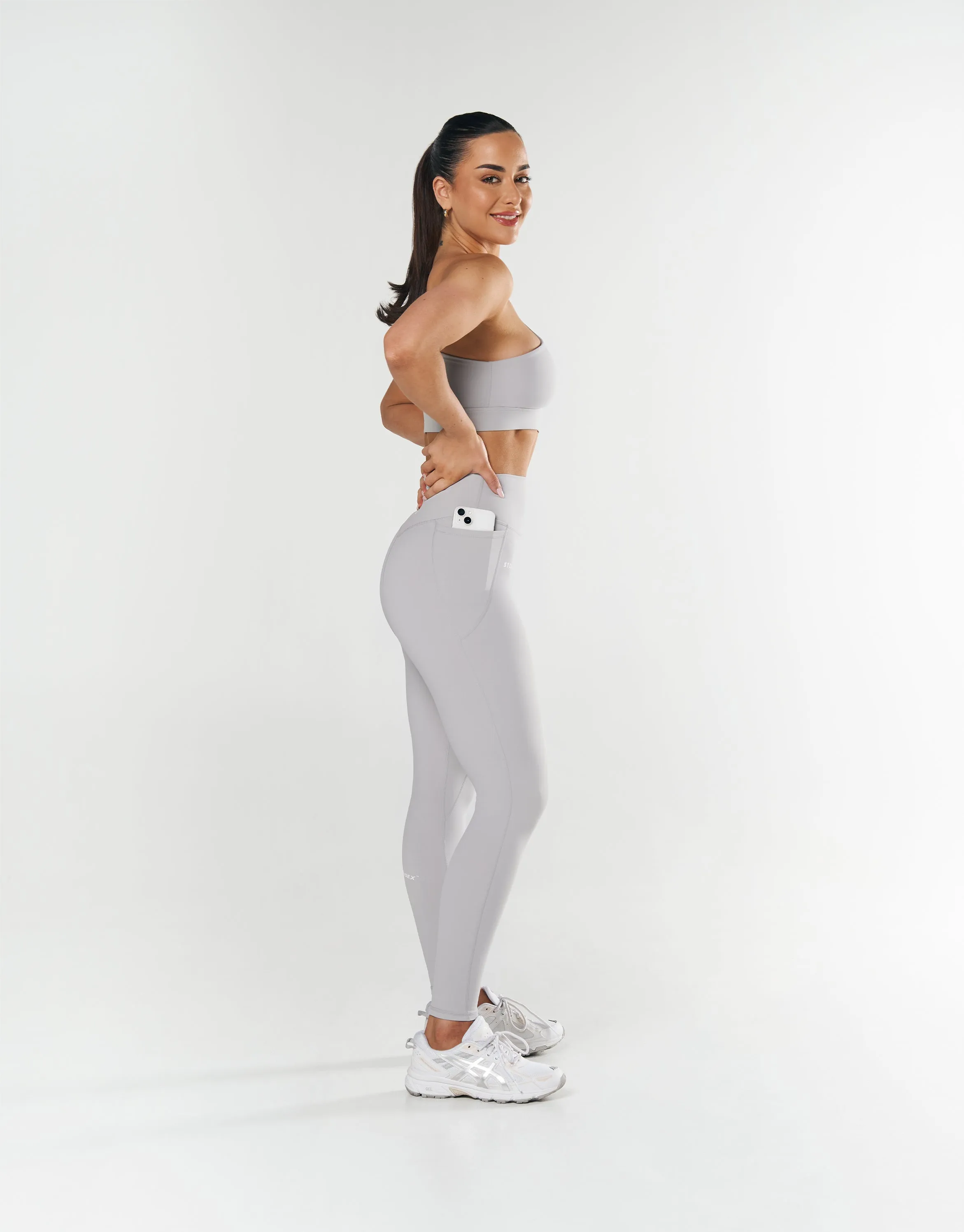 Phone Pocket Full Length Tights NANDEX ™ - Light Grey