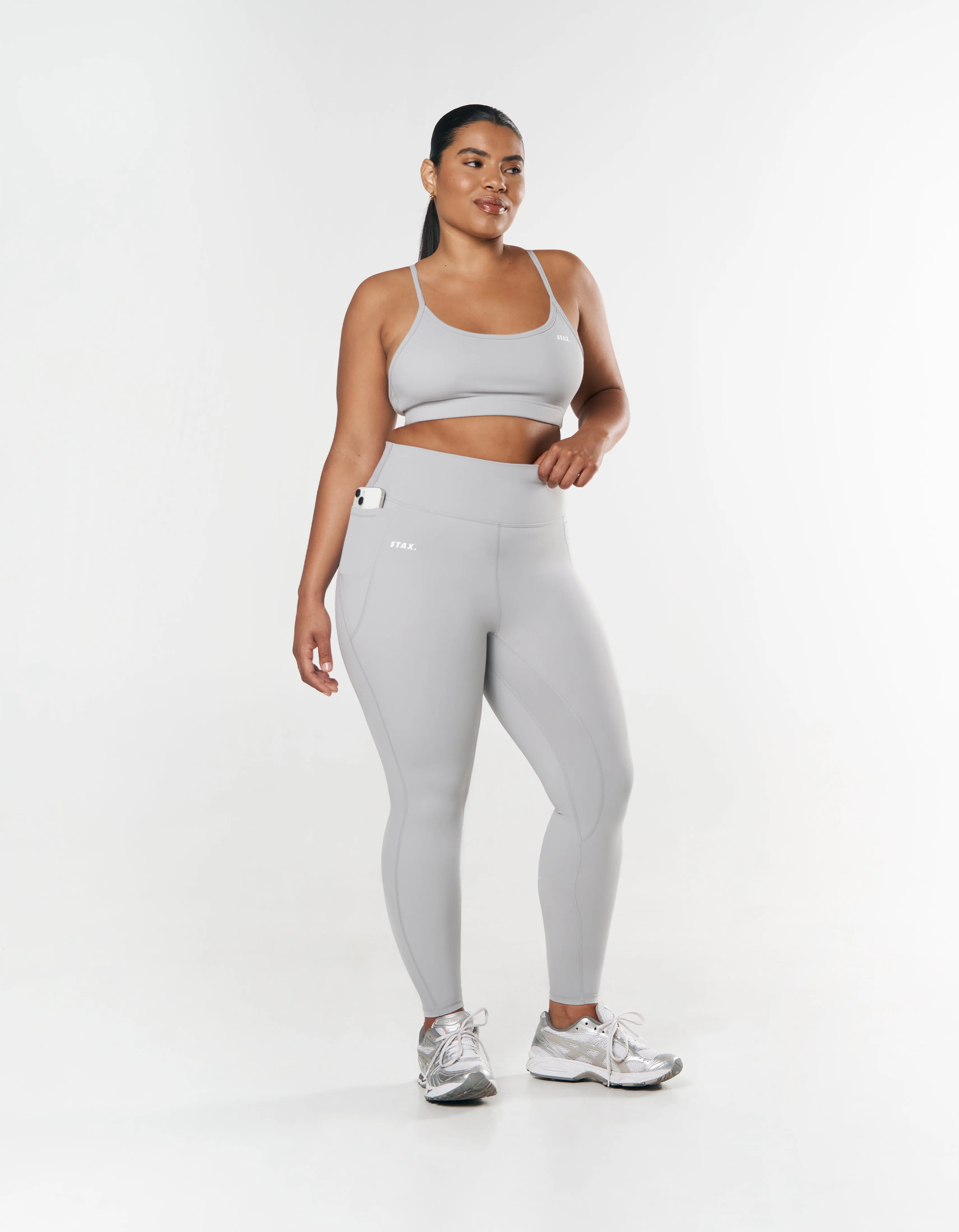 Phone Pocket Full Length Tights NANDEX ™ - Light Grey