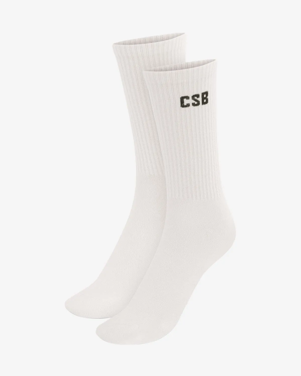 Pilates Grip Crew Socks | Vanilla