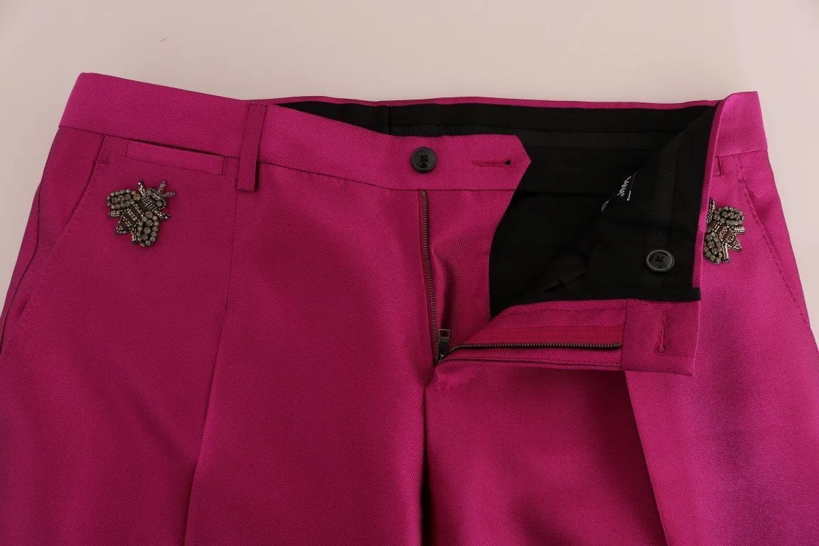 Pink Silk Crystal Bee MARTINI 3 Piece Suit