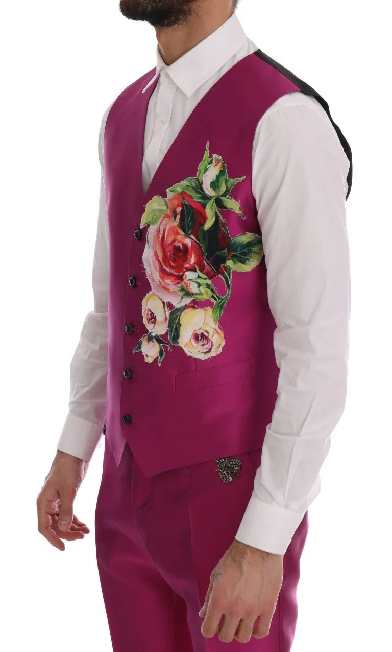 Pink Silk Crystal Bee MARTINI 3 Piece Suit