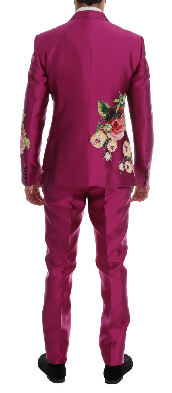 Pink Silk Crystal Bee MARTINI 3 Piece Suit