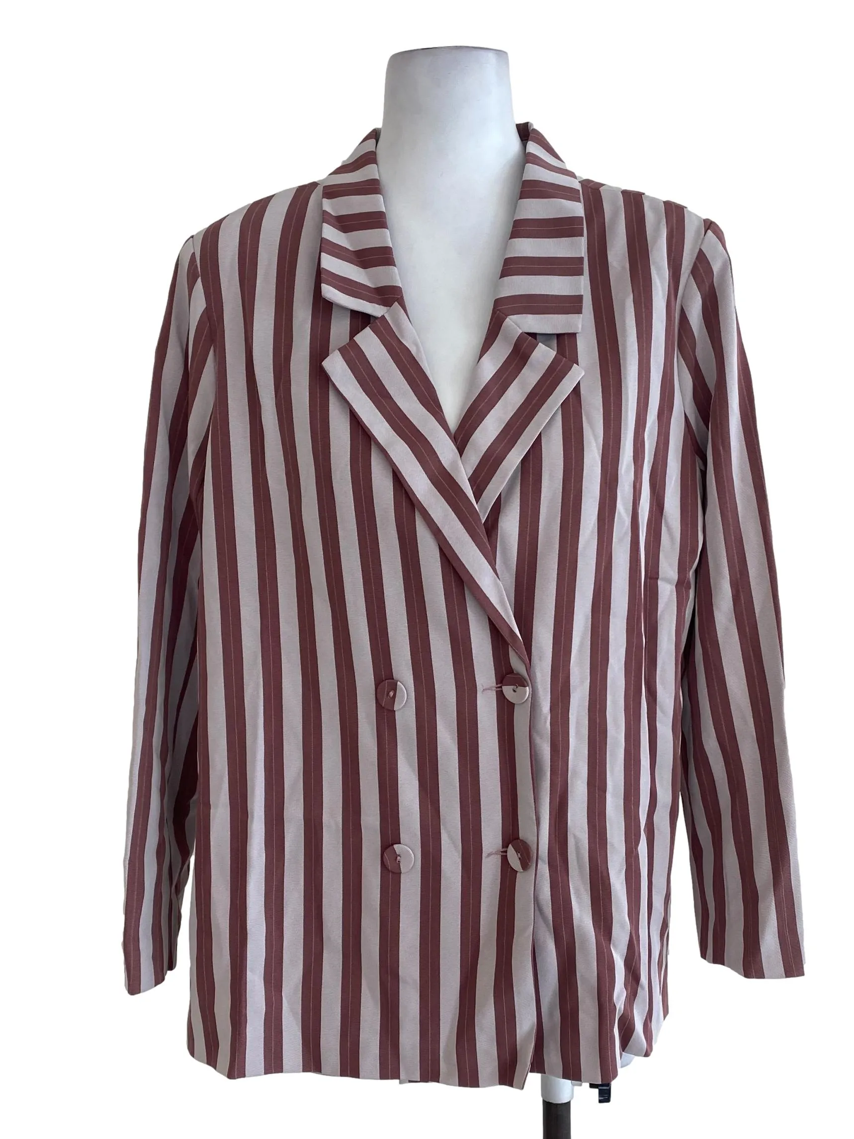 Pink Striped Blazer