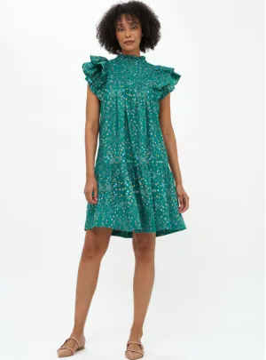 Pinutck Mini Dress Green