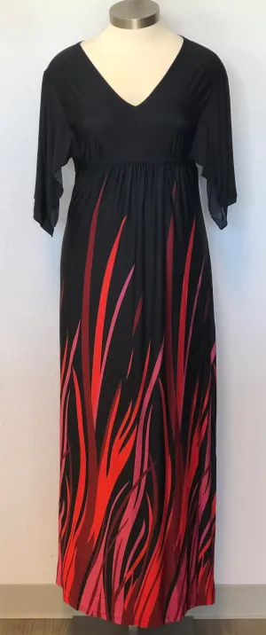 PLUS FLAME MAXI DRESS