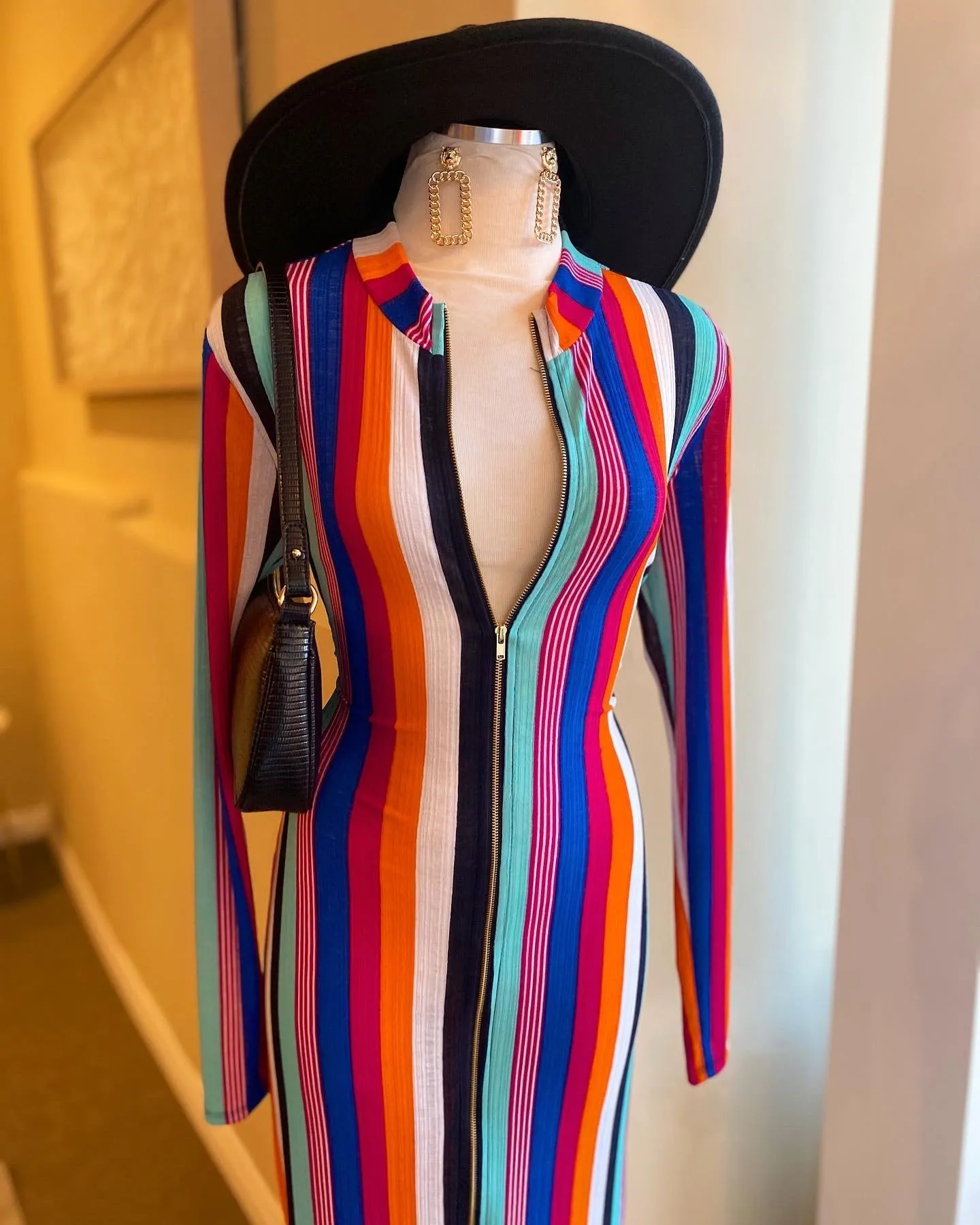 Printed Front Slit Bottom Dress FINAL SALE