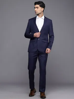 Raymond Slim Fit Checked Notched Lapel Single-Breasted Formal 2 Piece Suits