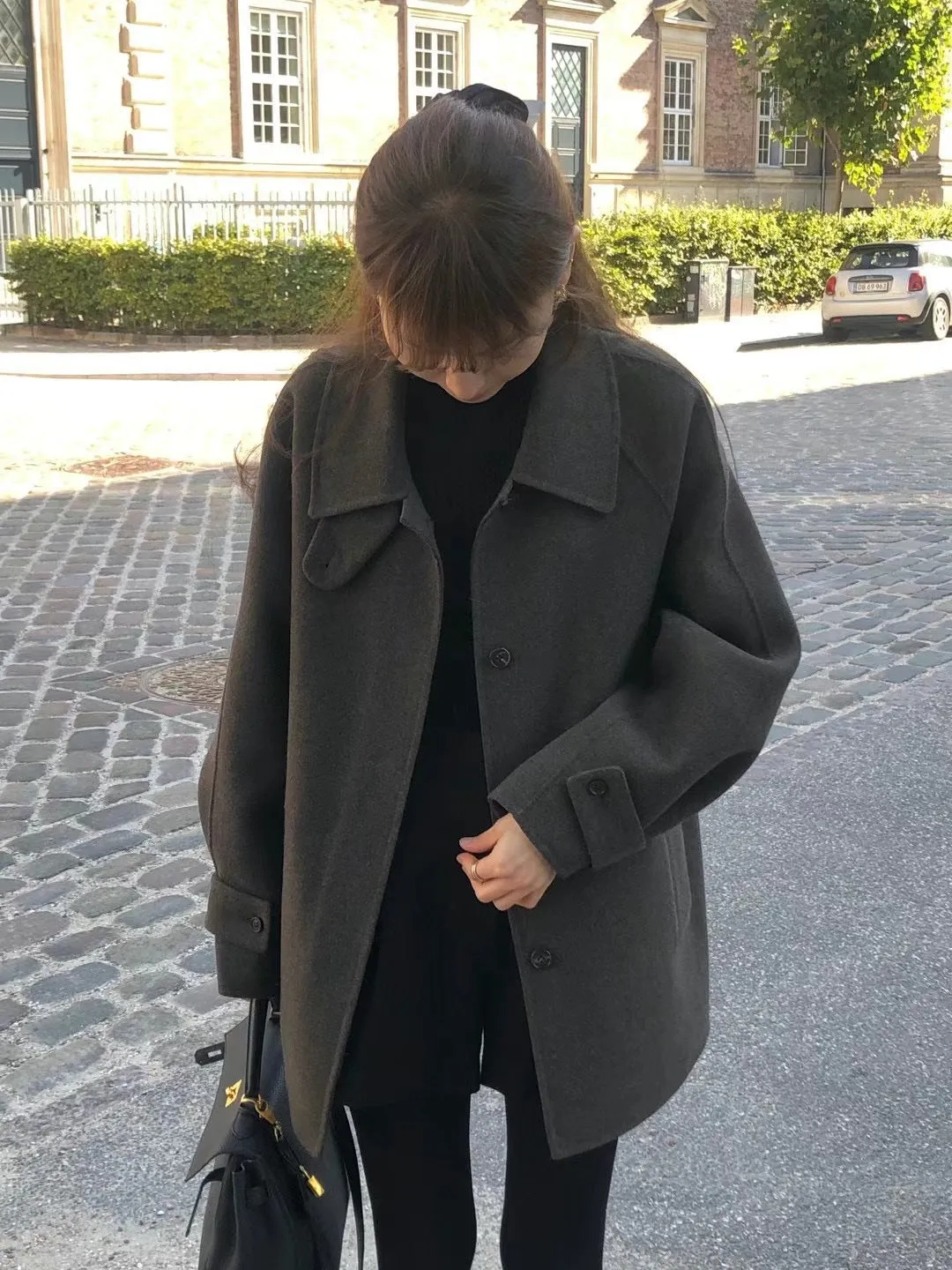 Retro Single-breasted Mid-length Woolen Jacket