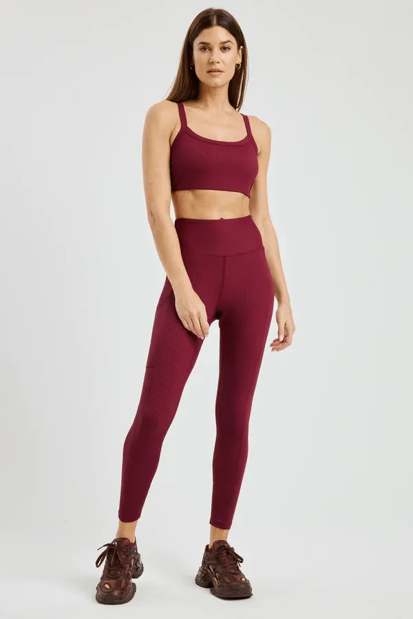 Ribbed Bralette 2.0 - Dark Cherry