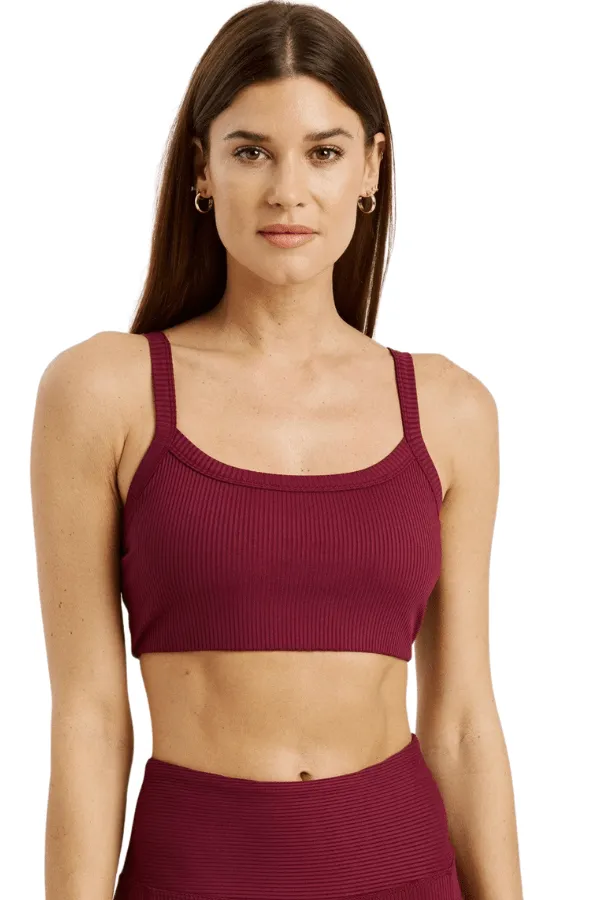 Ribbed Bralette 2.0 - Dark Cherry