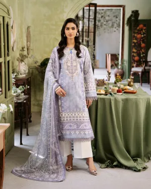 ROHEENAZ FLORA PRINTED LAWN | LUMINA