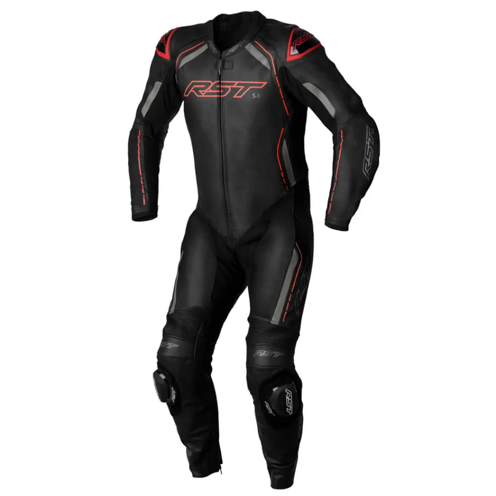 RST S1 CE Leather Suit Black / Grey / Red