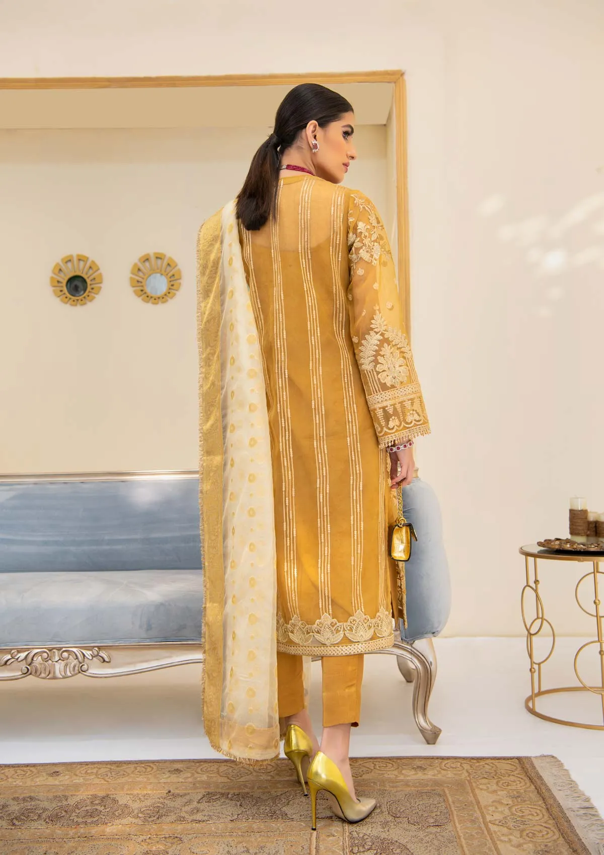 RÊVEUSE - LOOK 07 | AIK Atelier Reveuse Spring 2021 Collection - Organza & Tule | Unstitched mbroidered Organza Suits