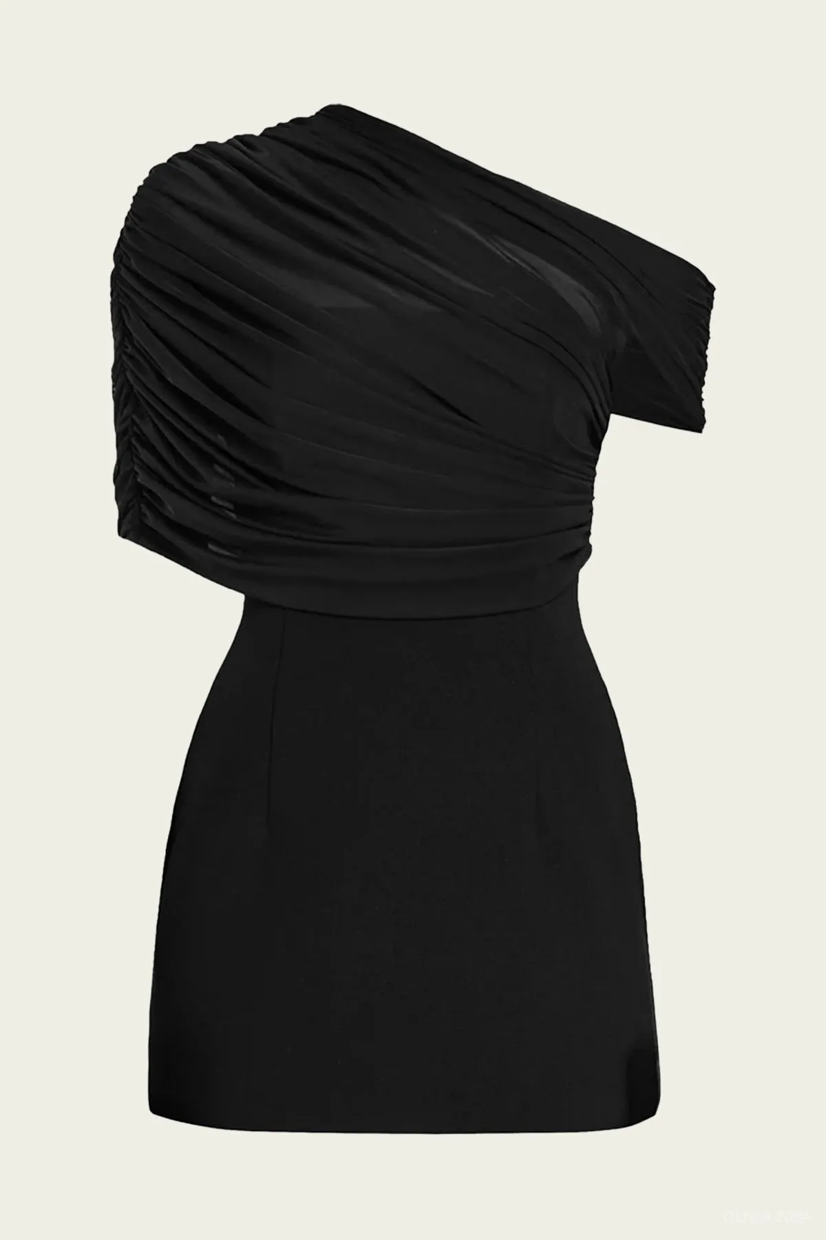 Selma Mini Crepe Dress in Black