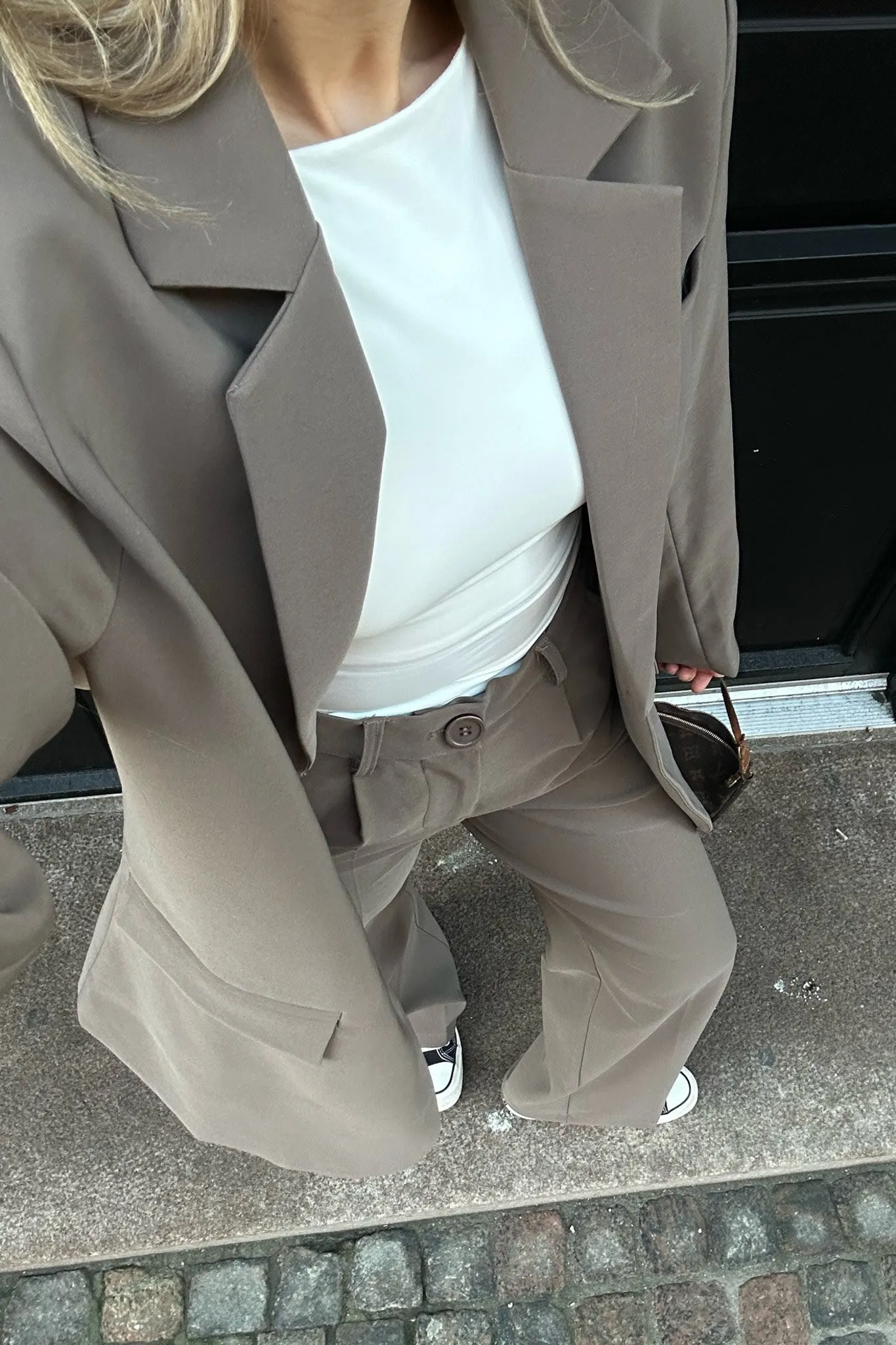 SelmaIC Wide Bukser - Mørk Beige
