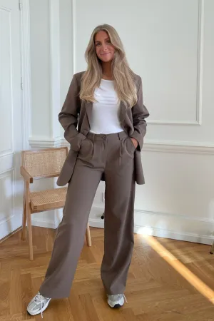 SelmaIC Wide Bukser - Mørk Beige
