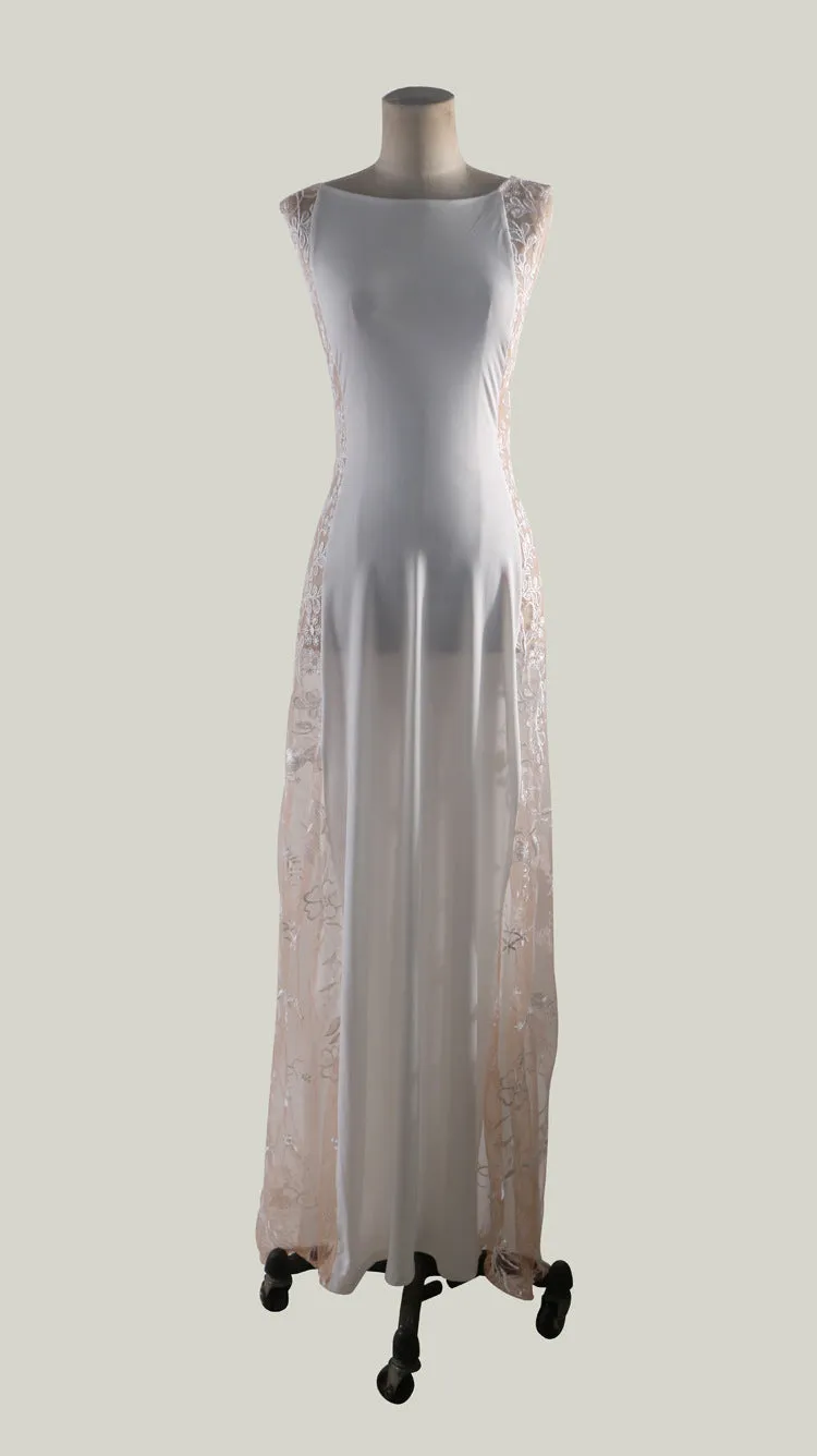 Sexy Perspective Dress Party Wedding Evening Dress Mopping Fishtail Party Evening Dress