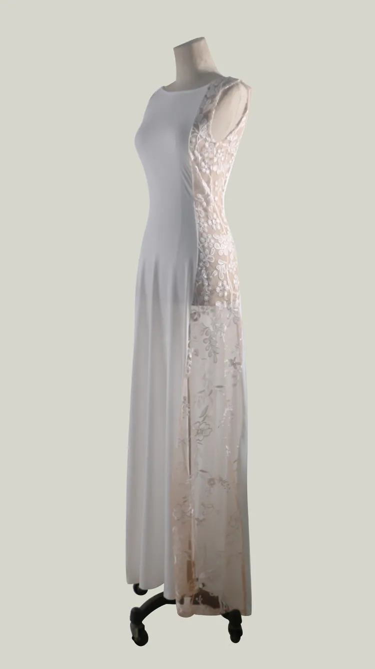 Sexy Perspective Dress Party Wedding Evening Dress Mopping Fishtail Party Evening Dress