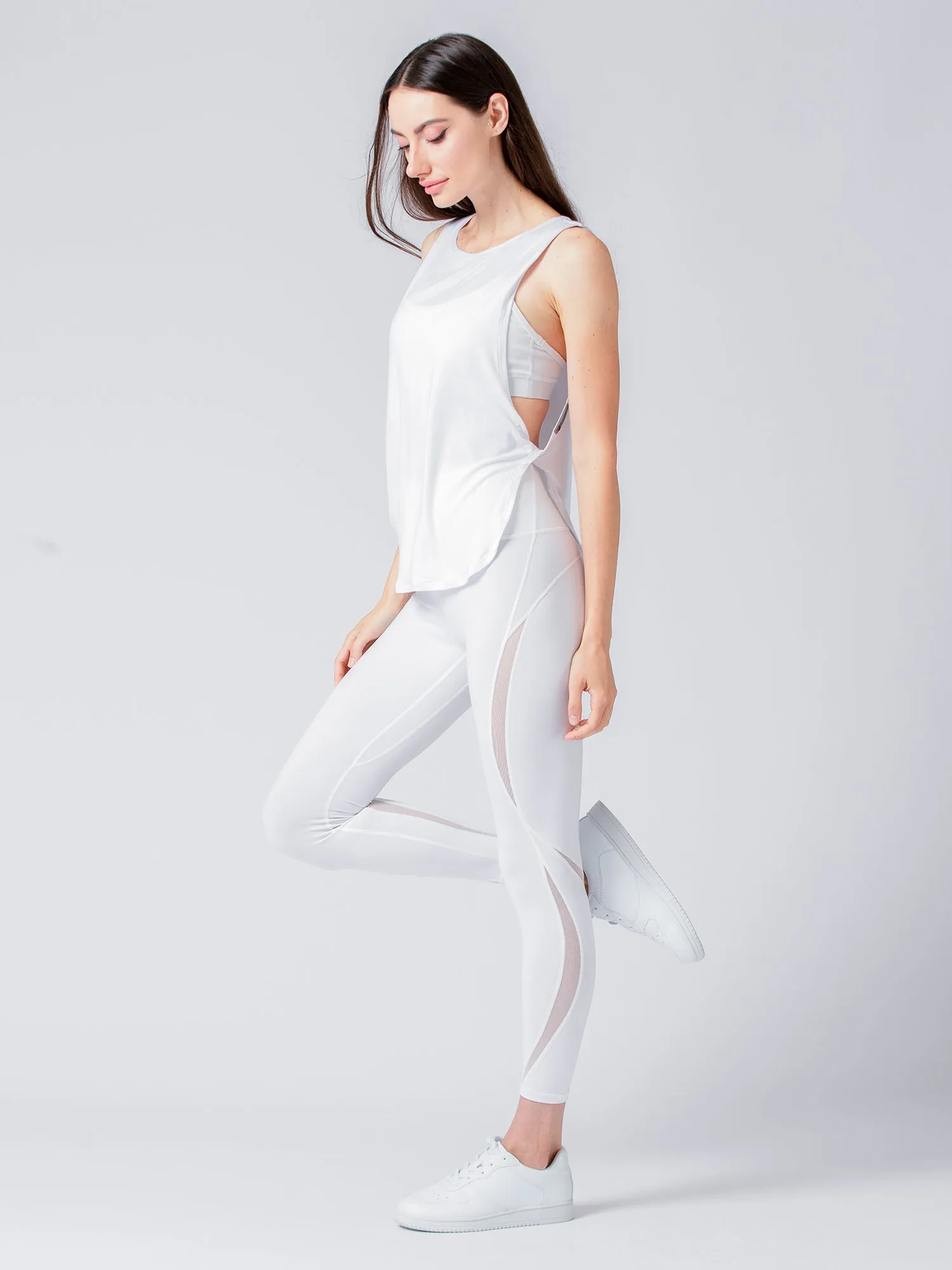 SIDE TWIST SURF TANK, LONG, WHITE