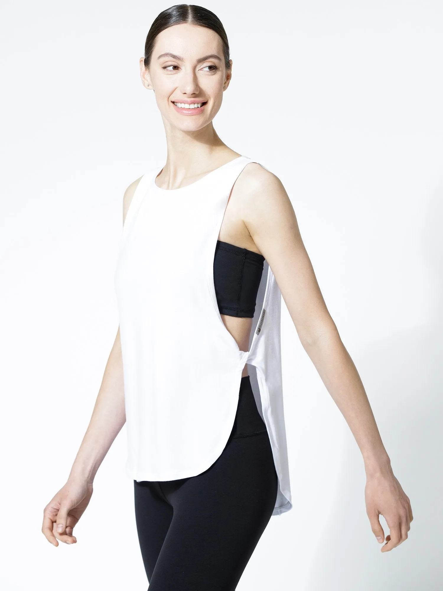 SIDE TWIST SURF TANK, LONG, WHITE