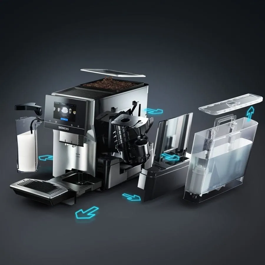 Siemens Fully Automatic Coffee Machine EQ.700 Integral Inox Silver Metallic TQ703R07