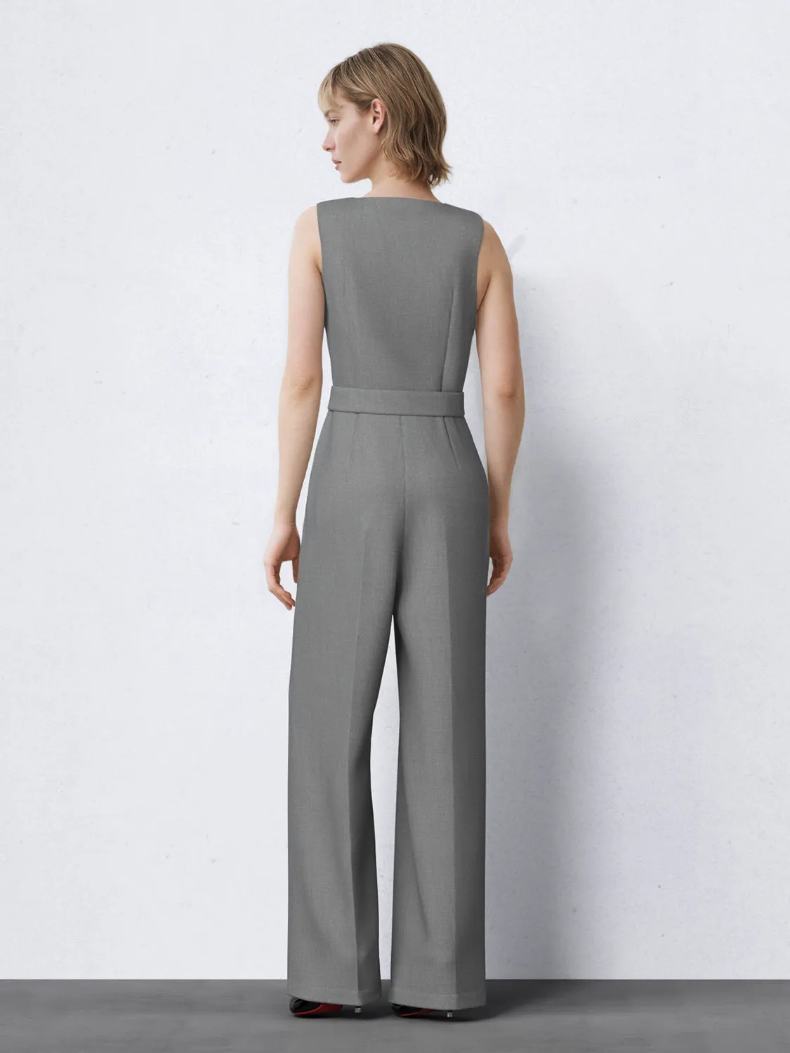 Sleeveless Wide-Leg Jumpsuits
